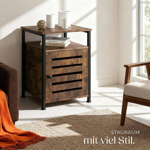 Beistellschrank Cork Industrial Holz dunkel, rustikal