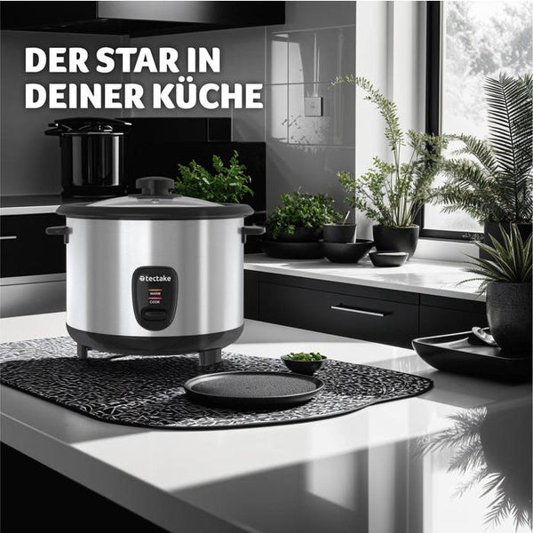 Reiskocher mit Dampfgareinsatz, 1,8 l, Warmhaltefunktion