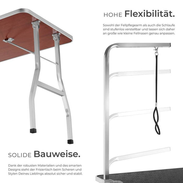 Trimmtisch schwarz/grau