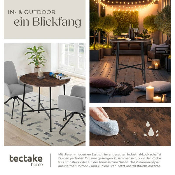 Esstisch Ennis Industrial Holz dunkel, rustikal