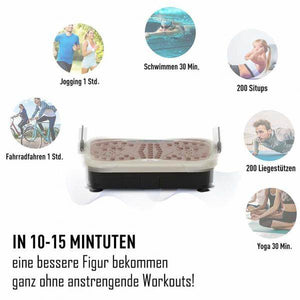 Vibrationsplatte Vibrationstrainer Vibrationsgerät LED-Anzeige USB-Lautsprecher Trainingsbänder Fernbedienung