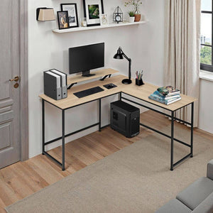 Schreibtisch Melrose Industrial Holz hell, Eiche Sonoma