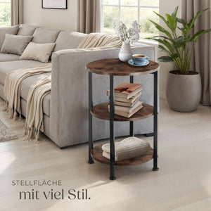 Beistelltisch Colchester Industrial Holz dunkel, rustikal