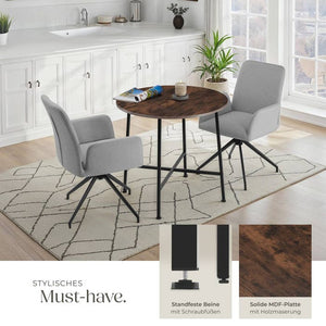 Esstisch Ennis Industrial Holz dunkel, rustikal