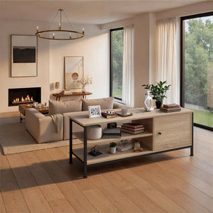 TV-Regal Durban Industrial Holz hell, Eiche Sonoma