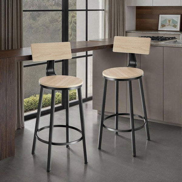 2 Barhocker Poole Industrial hellbraun
