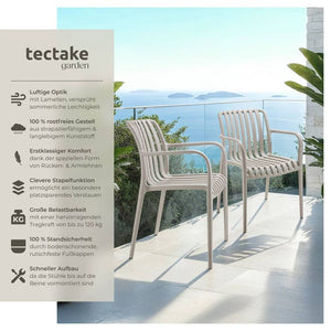 Gartenstühle Alcudia taupe 4er Set