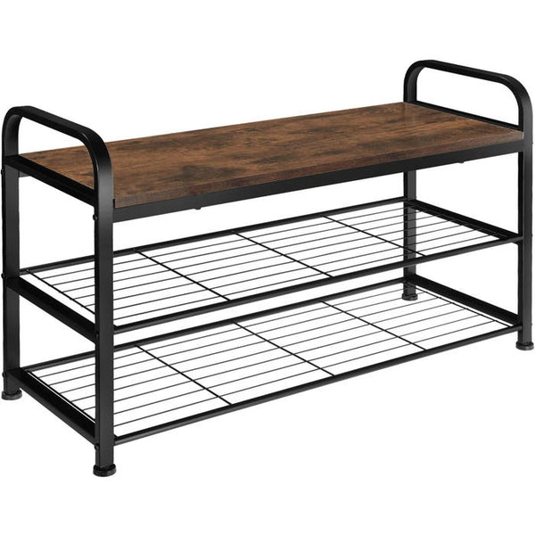 Southampton shoe rack - Industrial dark brown 