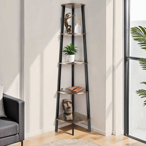 Eckregal Portland 34x34x158,5cm Industrial dunkelbraun