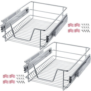 2 Teleskopschubladen für Schränke 37 cm