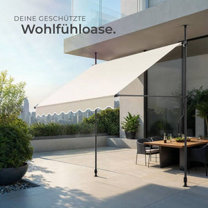 Klemmmarkise beige 200 x 180 cm