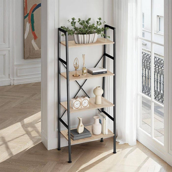 Leiterregal Newcastle 57,5 x 35,5 x 139cm - industrial hellbraun