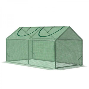 Foliengewächshaus mit Fenster PE Treibhaus Tomatenhaus Frühbeet 120 x 60 x 60 cm Grün