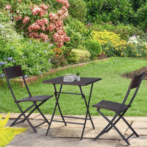 Bistroset Polyrattan 3 tlg. Sitzgarnitur Balkonset