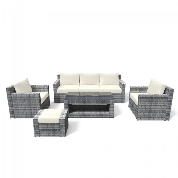Rattanlounge ""Manila"", grau