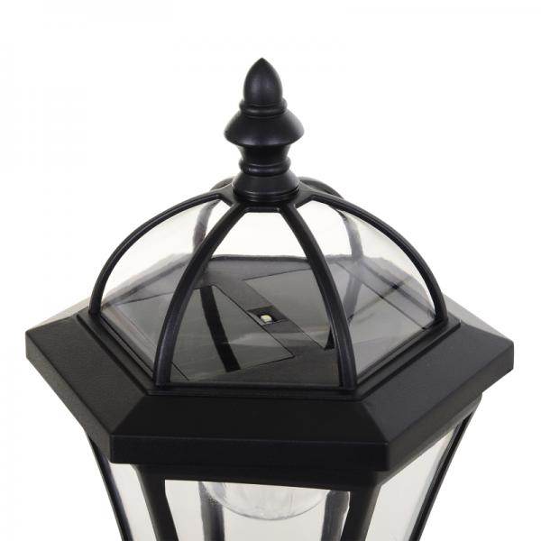 Gartenleuchte Solar Gartenlaterne 2er Set LED 6-8 Stdn. Edelstahl H129cm