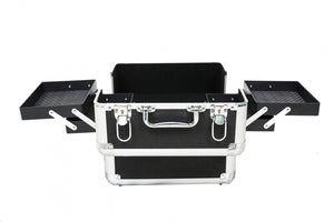 Kosmetikkoffer Aluminium, schwarz