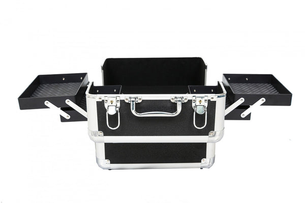 Kosmetikkoffer Aluminium, schwarz