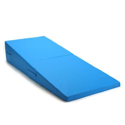 Gymnastics mat ramp, foldable, light blue