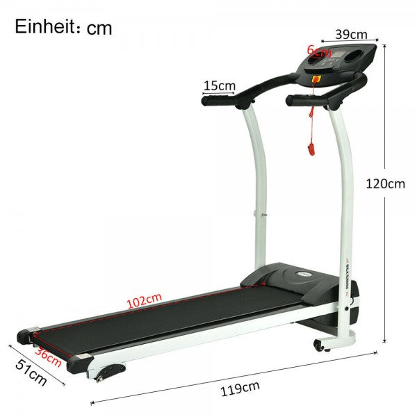 Laufband Elektrisch Heimtrainer Fitnessgerät klappbar Sportgerät Herzfreque LCD