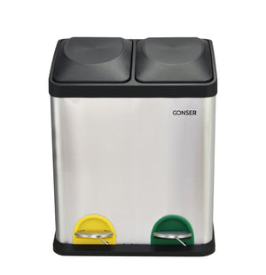 Poubelle à 2 compartiments, 30 L