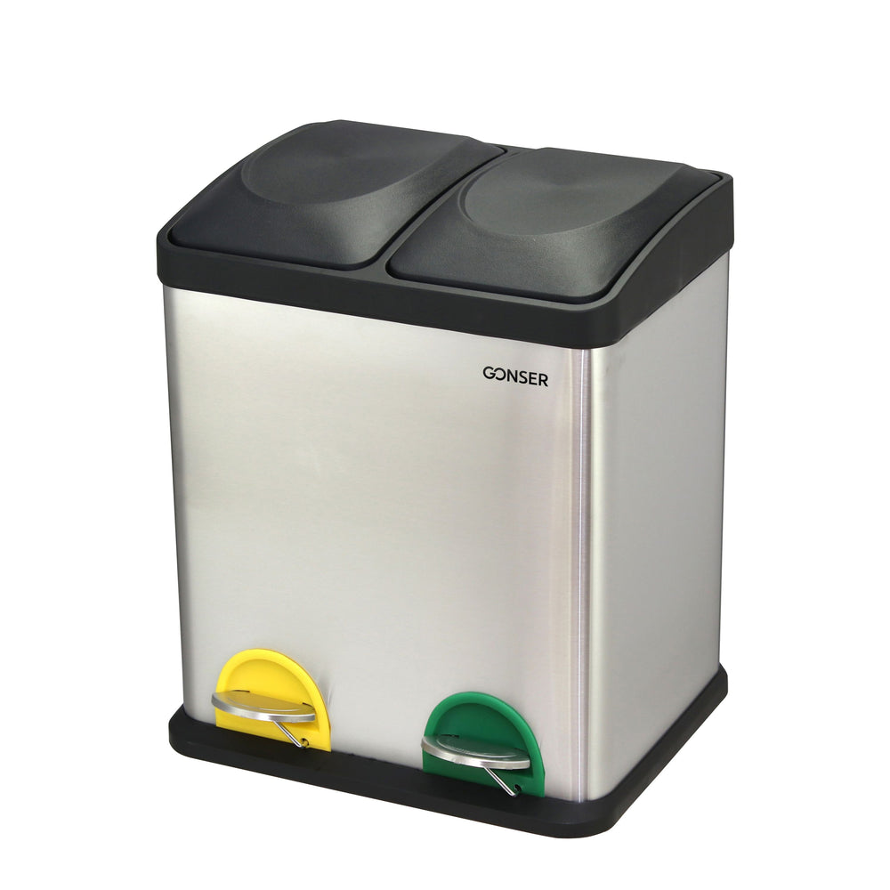 Poubelle à 2 compartiments, 30 L
