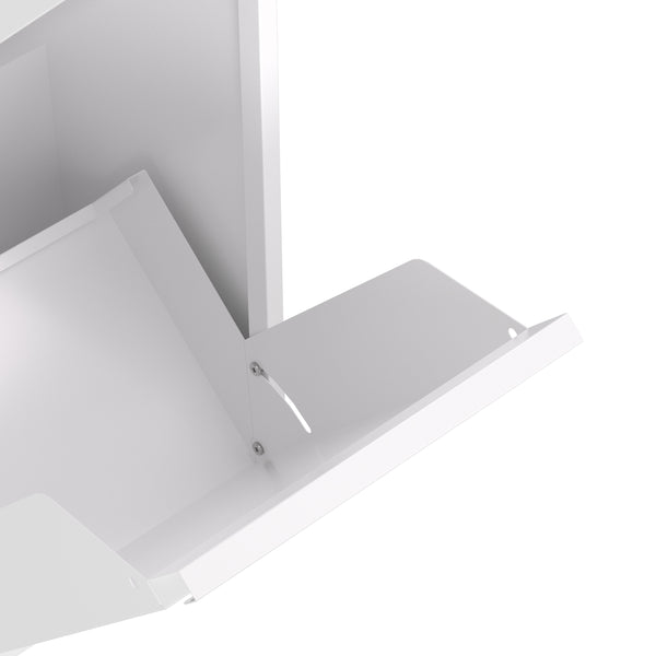 Abfalleimer Metall 2 Fächer 34L weiss