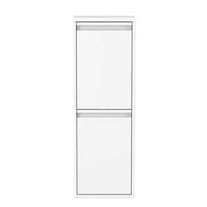 Abfalleimer Metall 2 Fächer 34L weiss