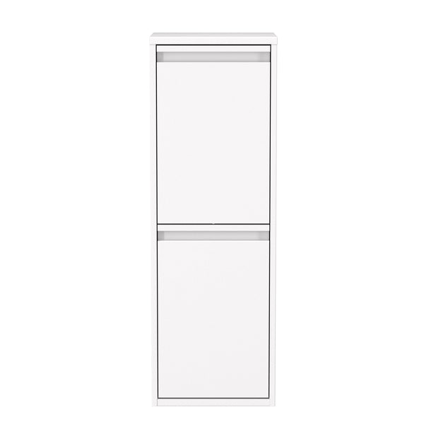 Abfalleimer Metall 2 Fächer 34L weiss