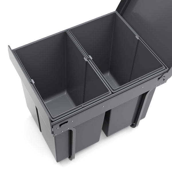Poubelle à 2 compartiments, 40 L