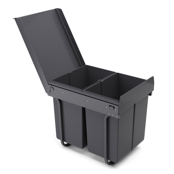 Poubelle à 2 compartiments, 40 L