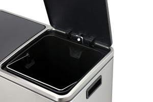 Poubelle à 2 compartiments, 60 L