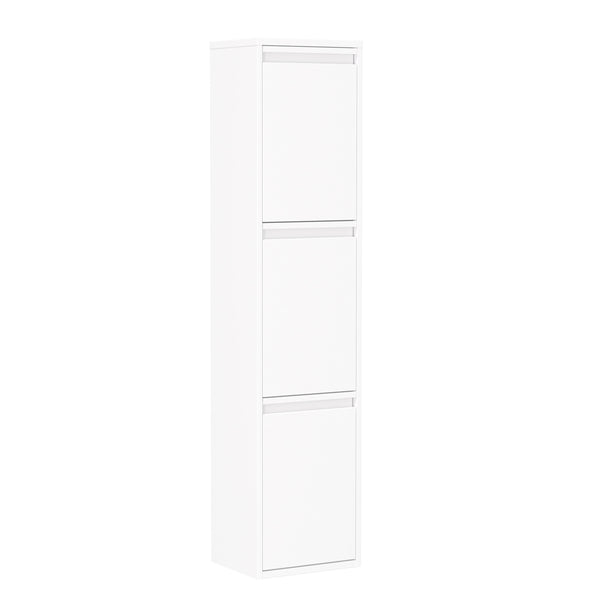 Abfalleimer Metall 3 Fächer 51L weiss