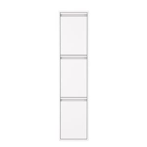 Abfalleimer Metall 3 Fächer 51L weiss