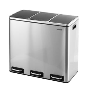 Poubelle à 3 compartiments, 54 L