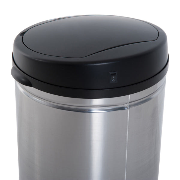 Poubelle automatique avec capteur infrarouge, 30 L et bac intérieur.