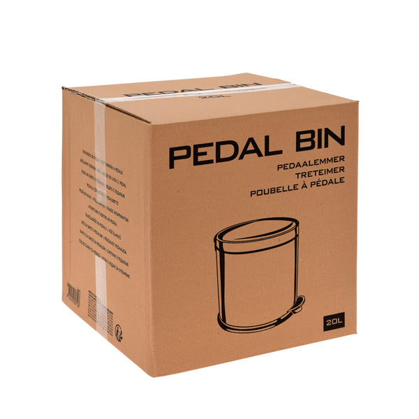 Abfalleimer Edelstahl 20L silber