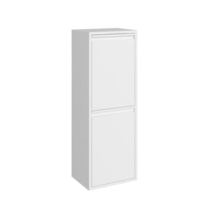Abfalleimer Metall 2 Fächer 30L weiss