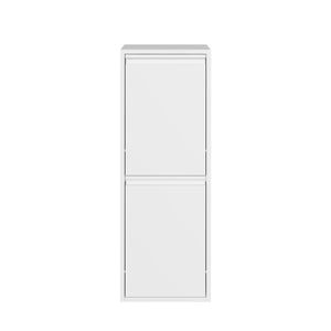 Abfalleimer Metall 2 Fächer 30L weiss