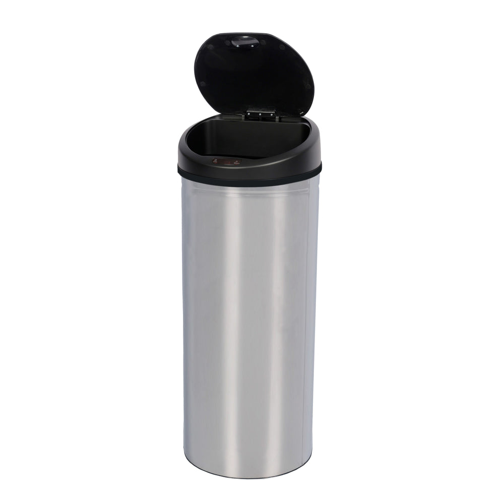 Poubelle chromée à capteur de 60 L