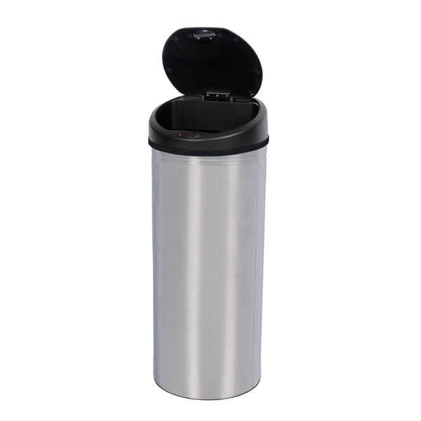 Poubelle chromée à capteur de 60 L