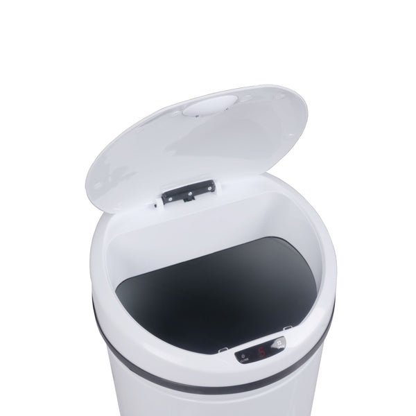 Poubelle blanche de 60 L avec capteur