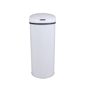Poubelle blanche de 60 L avec capteur