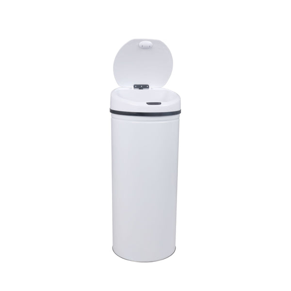 Poubelle blanche de 60 L avec capteur