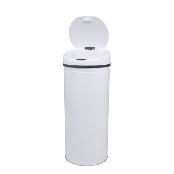 Poubelle blanche de 60 L avec capteur