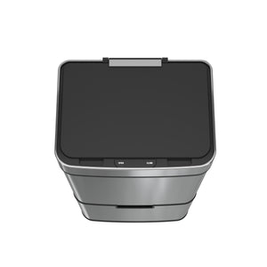 Abfalleimer mit Sensor 72L silber