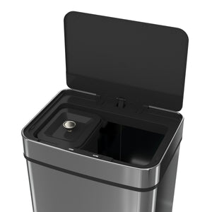 Abfalleimer mit Sensor 72L silber
