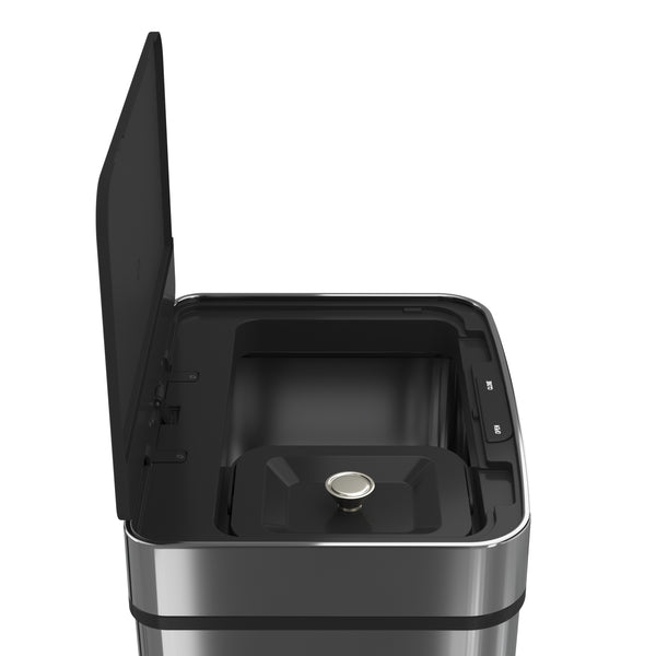 Abfalleimer mit Sensor 72L silber