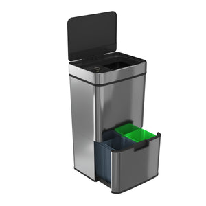 Abfalleimer mit Sensor 72L silber