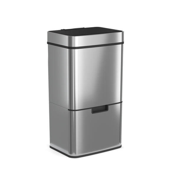 Abfalleimer mit Sensor 72L silber
